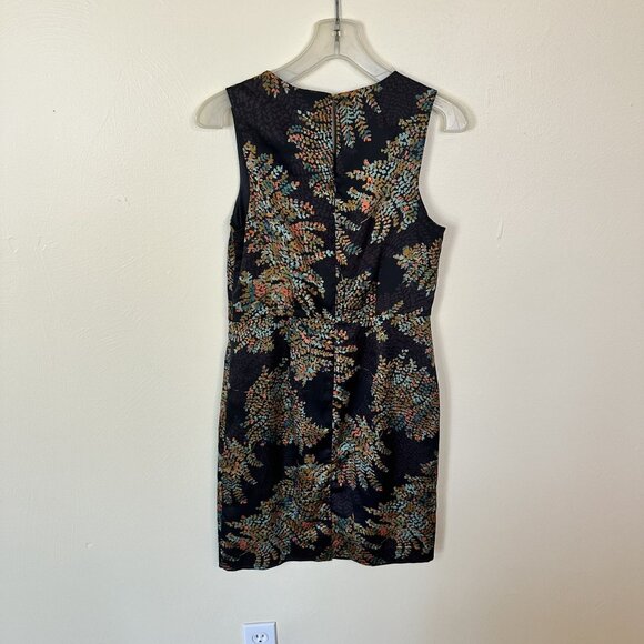 The Limited Womens Petite Floral Brown Leaf Pattern Sleeveless Dress Size 6 - Picture 9 of 10